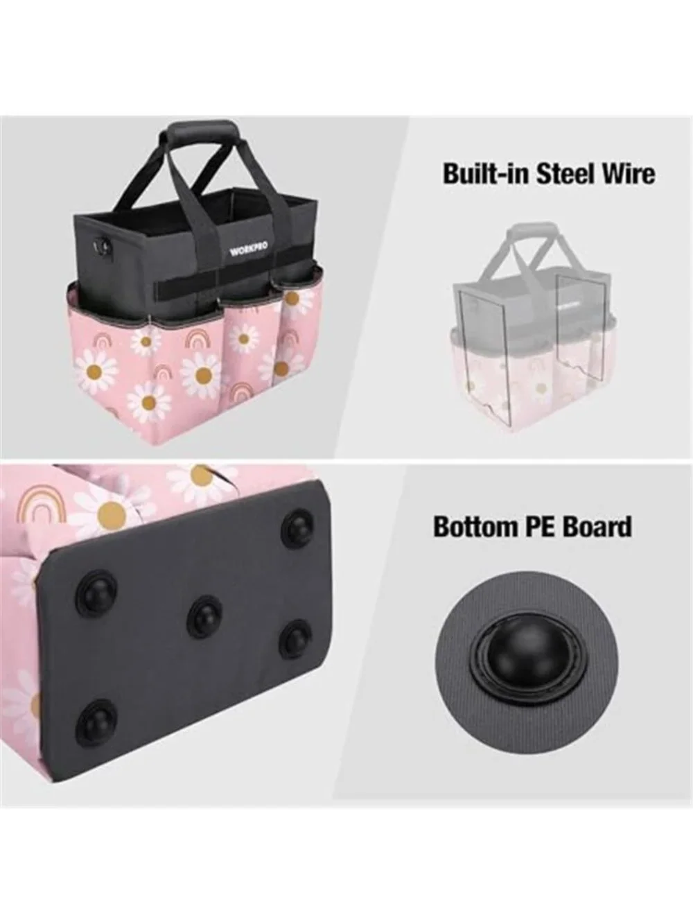 Garden Tool Bag Organizer Heavy Duty Gardening Tote Storage Bag With Pockets